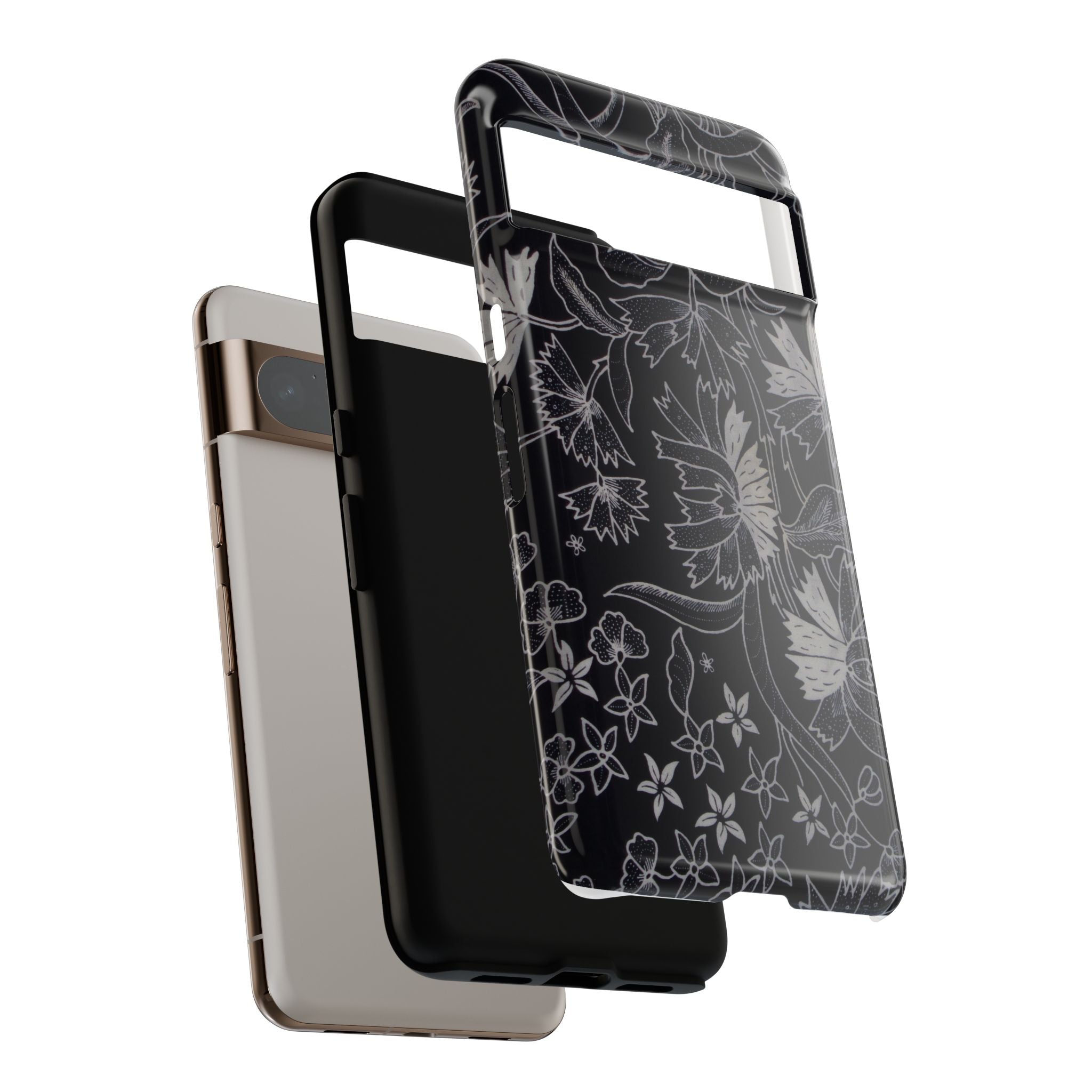 Floral Black Botanical Phone Cover