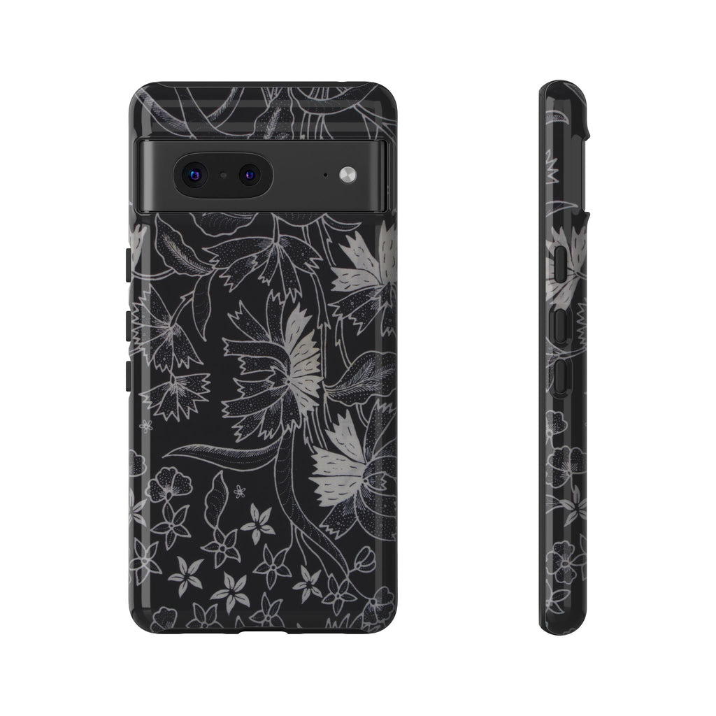 Floral Black Botanical Phone Cover