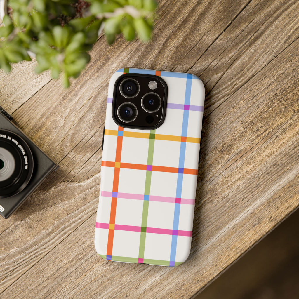 Colorful Plaid Tough Phone Case