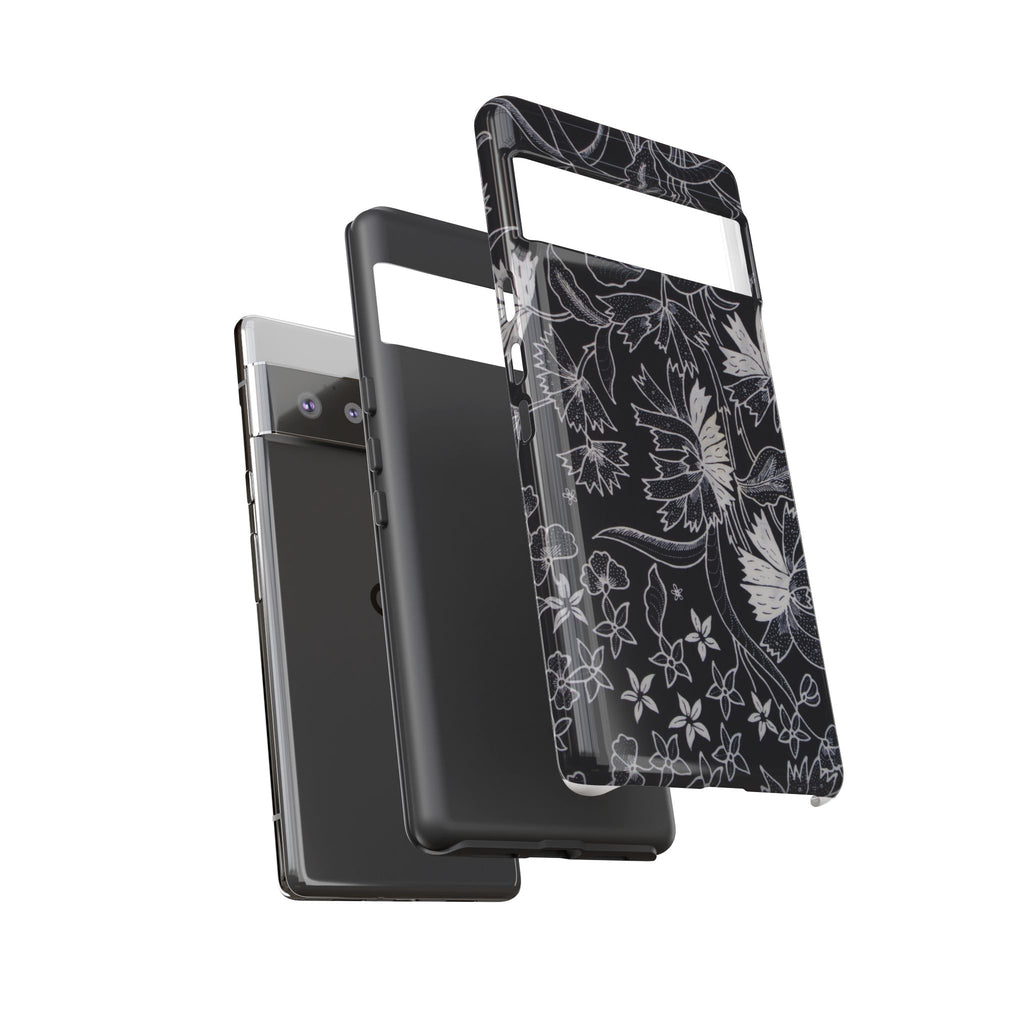 Floral Black Botanical Phone Cover
