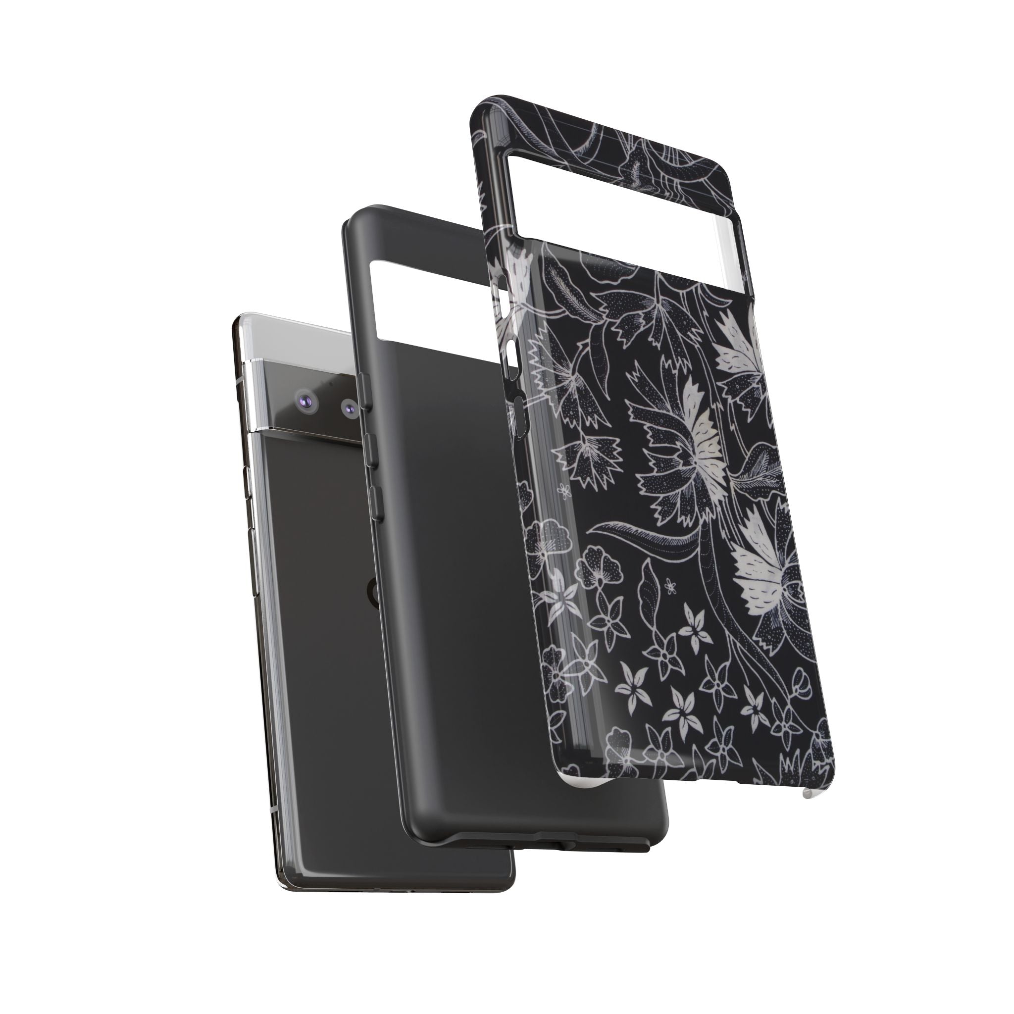 Floral Black Botanical Phone Cover