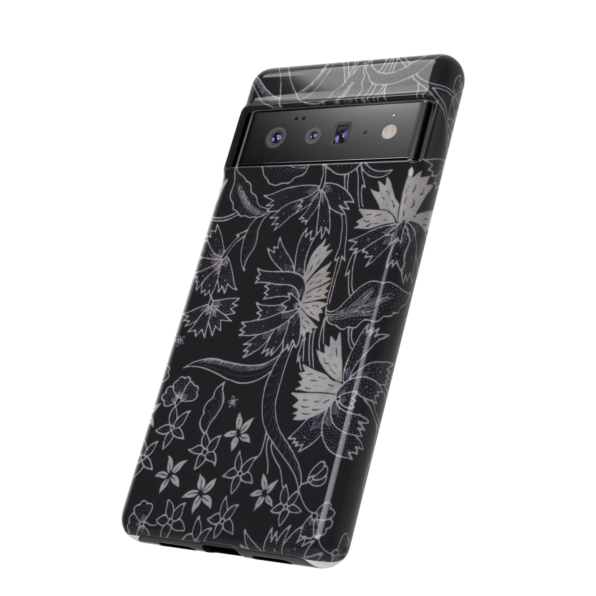 Floral Black Botanical Phone Cover