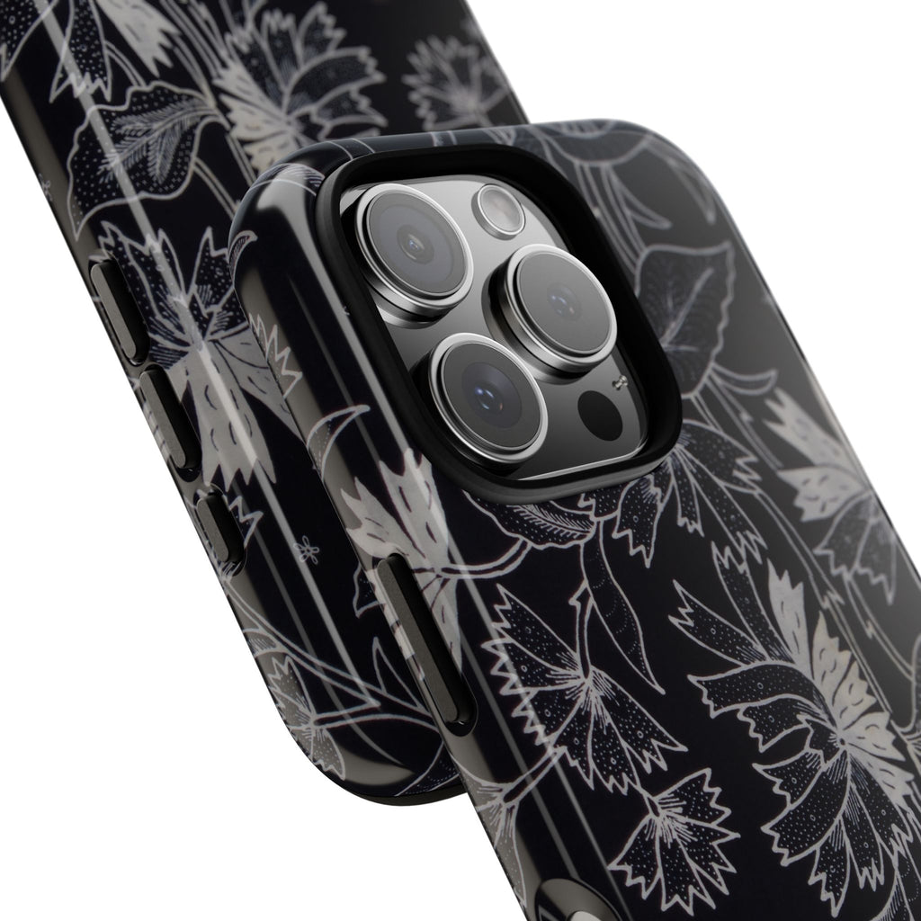 Floral Black Botanical Phone Cover