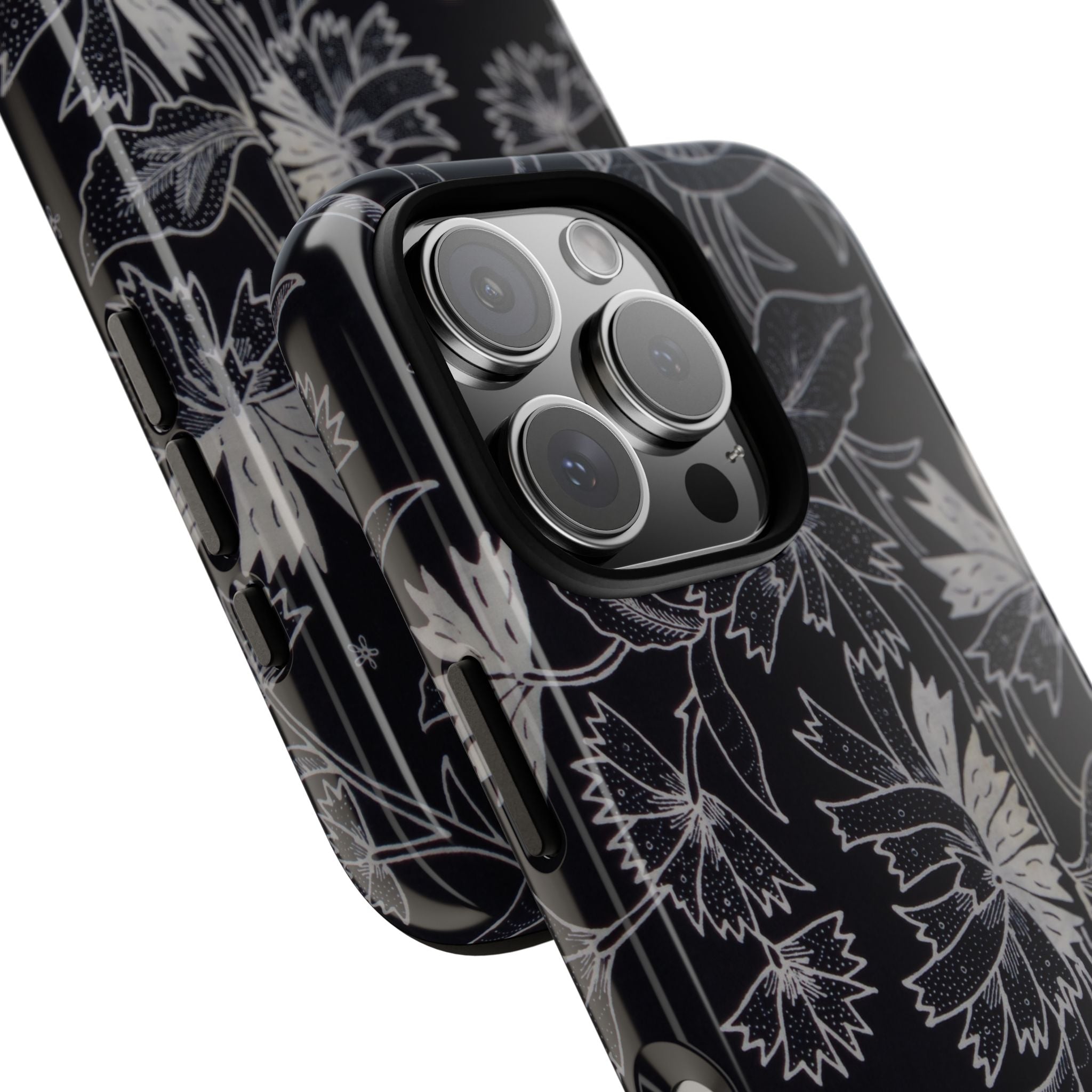 Floral Black Botanical Phone Cover
