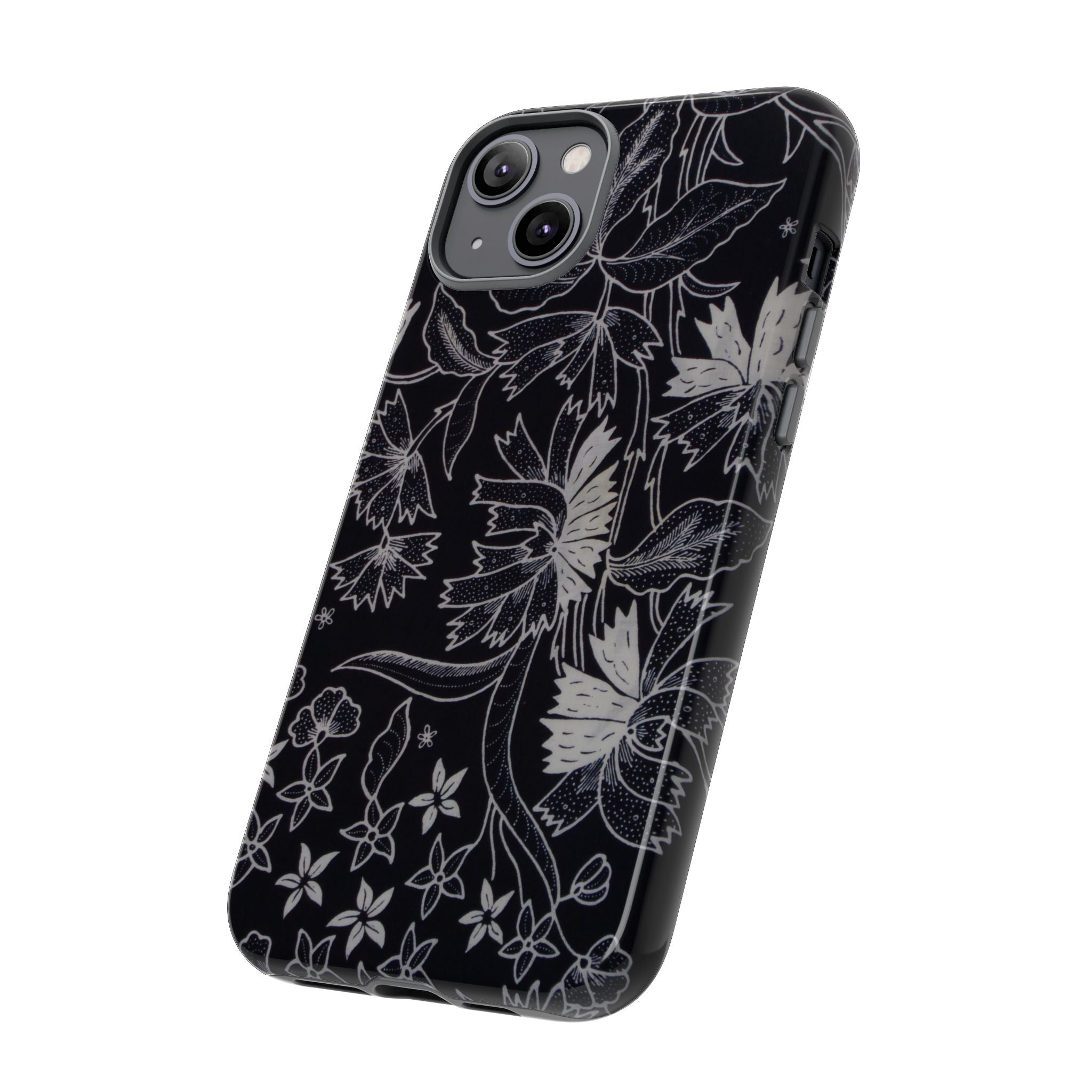 Floral Black Botanical Phone Cover