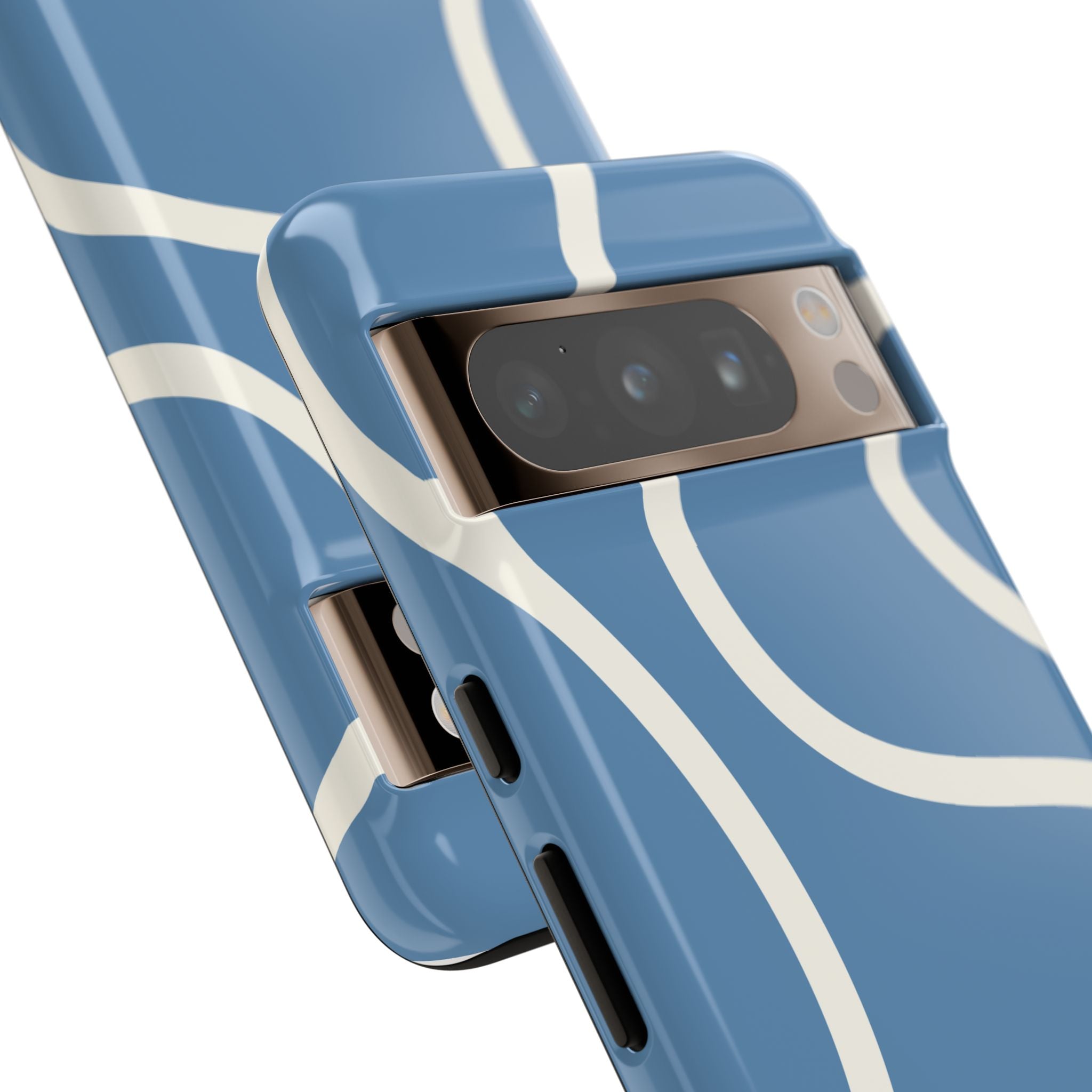Blue Wavy Abstract Phone Case
