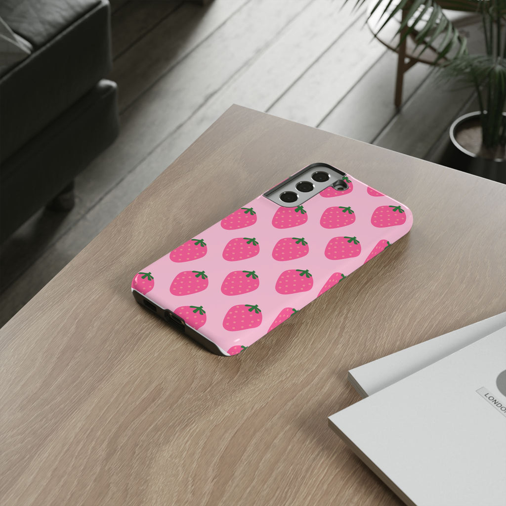 Pink Strawberry Phone Case