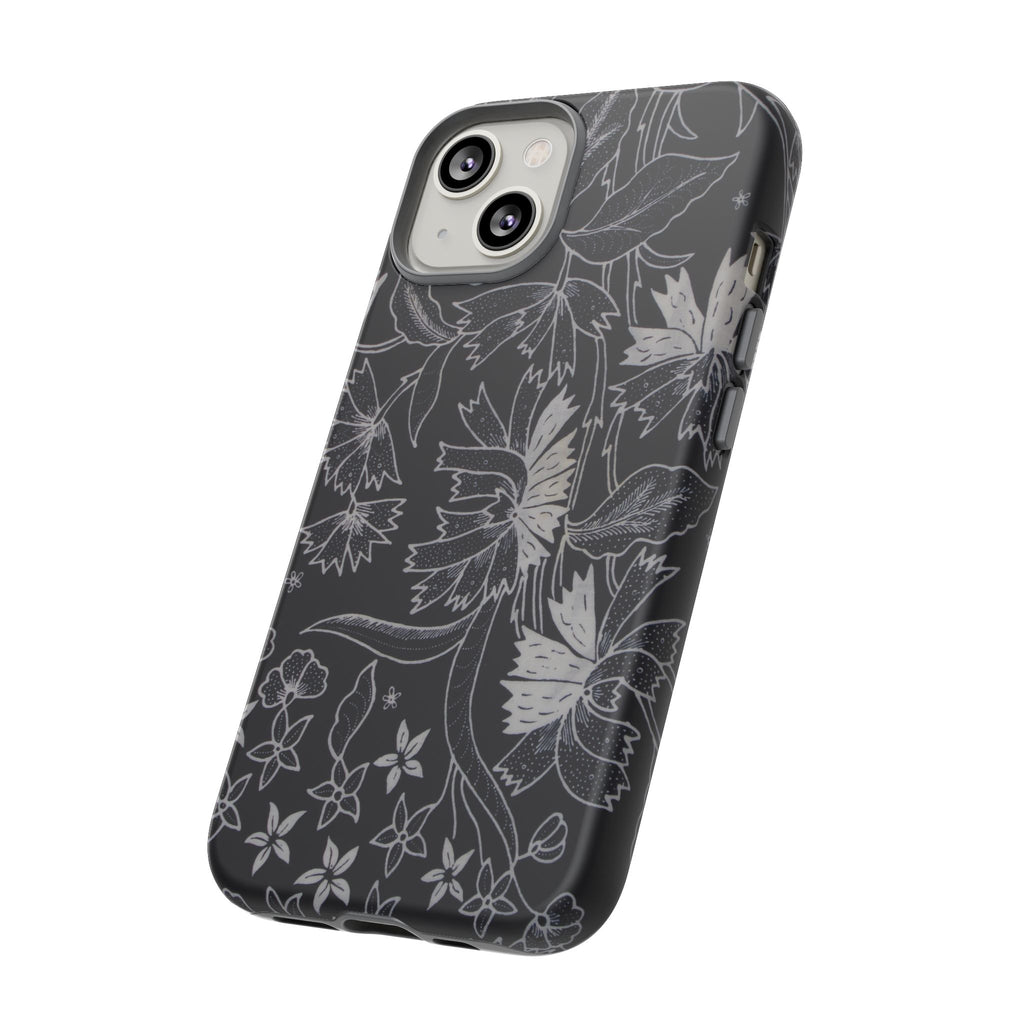 Floral Black Botanical Phone Cover