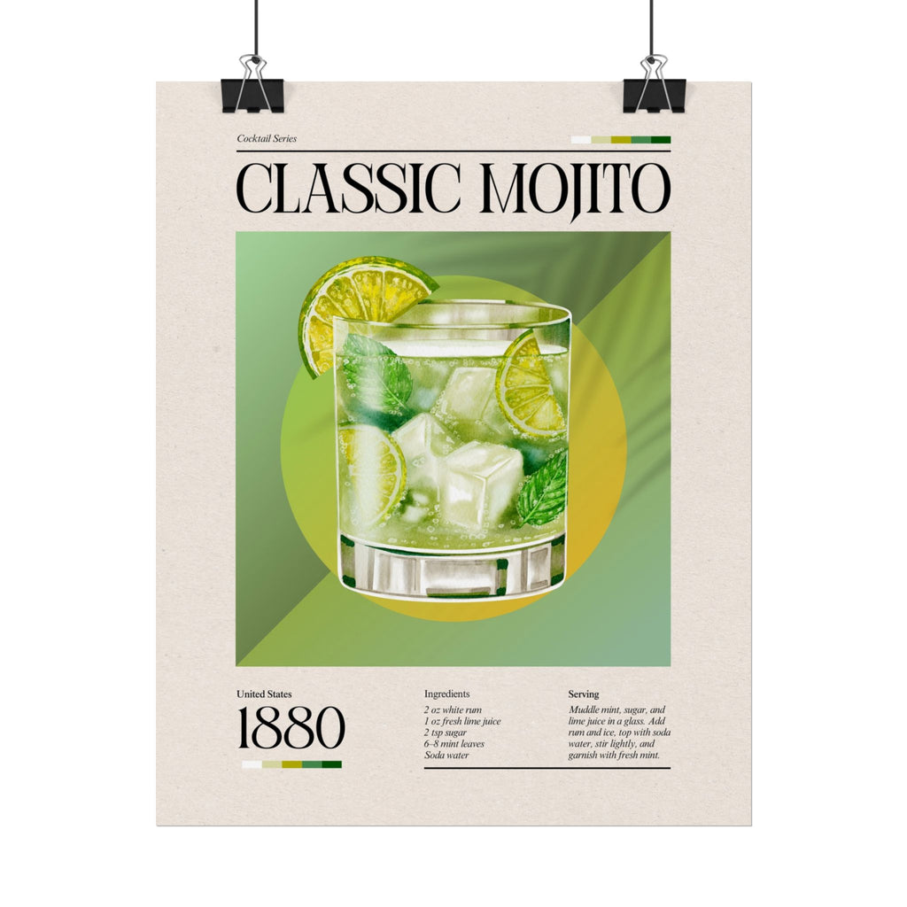 Classic Mojito Cocktail Print