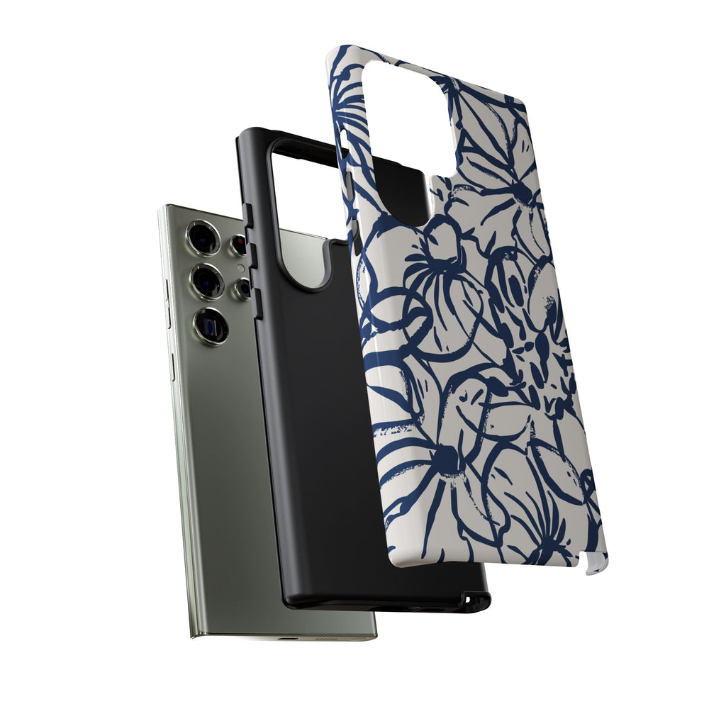 Navy Floral Phone Case