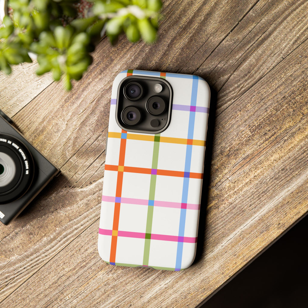 Colorful Plaid Tough Phone Case
