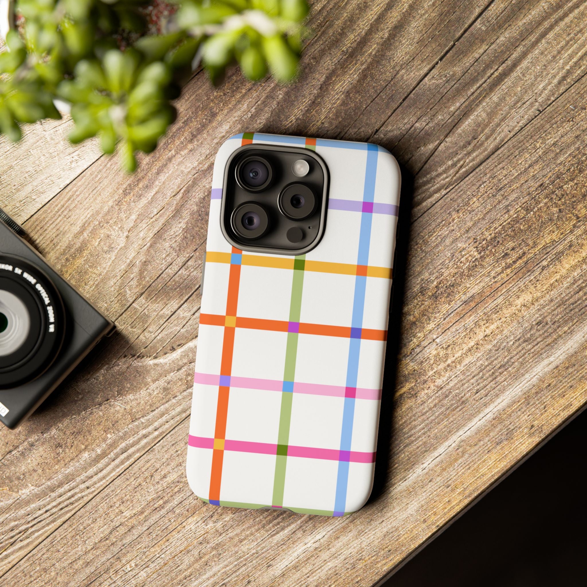 Colorful Plaid Tough Phone Case