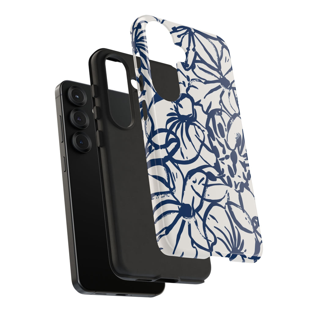 Navy Floral Phone Case