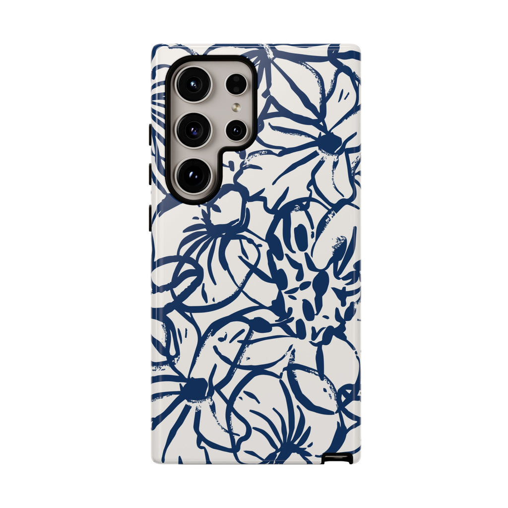 Navy Floral Phone Case