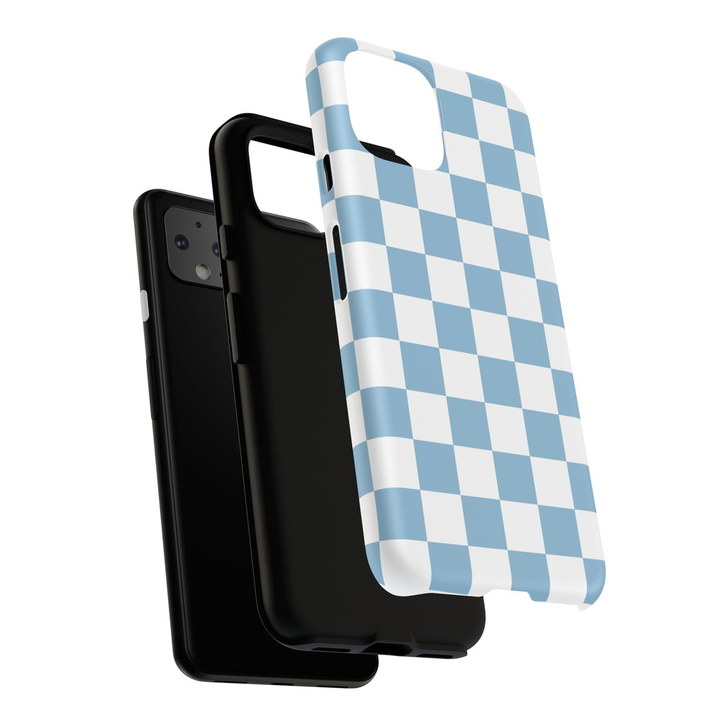 Blue Checkerboard Tough Phone Case