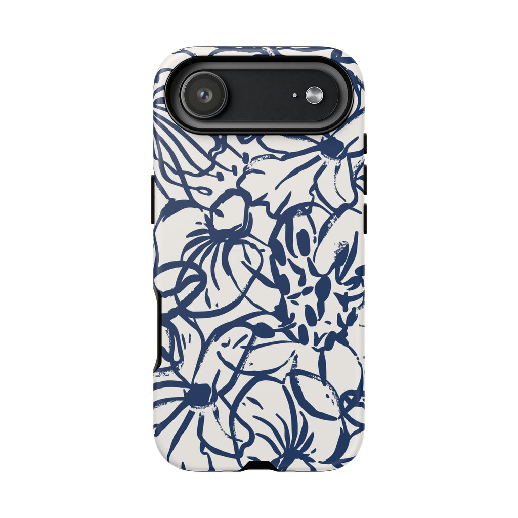 Navy Floral Phone Case