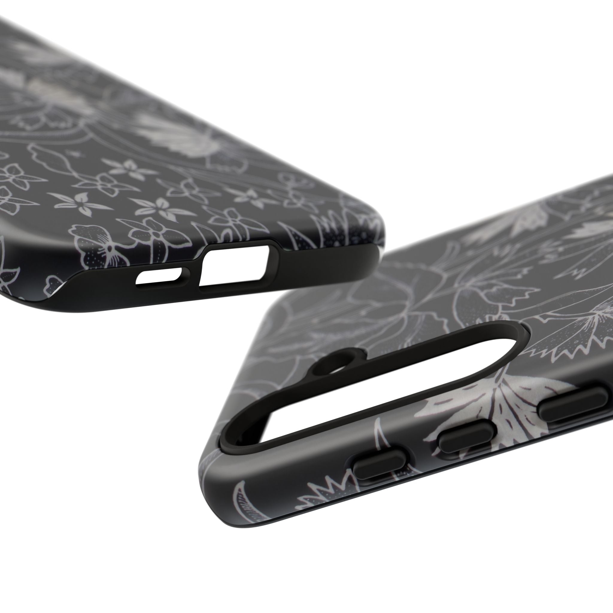 Floral Black Botanical Phone Cover