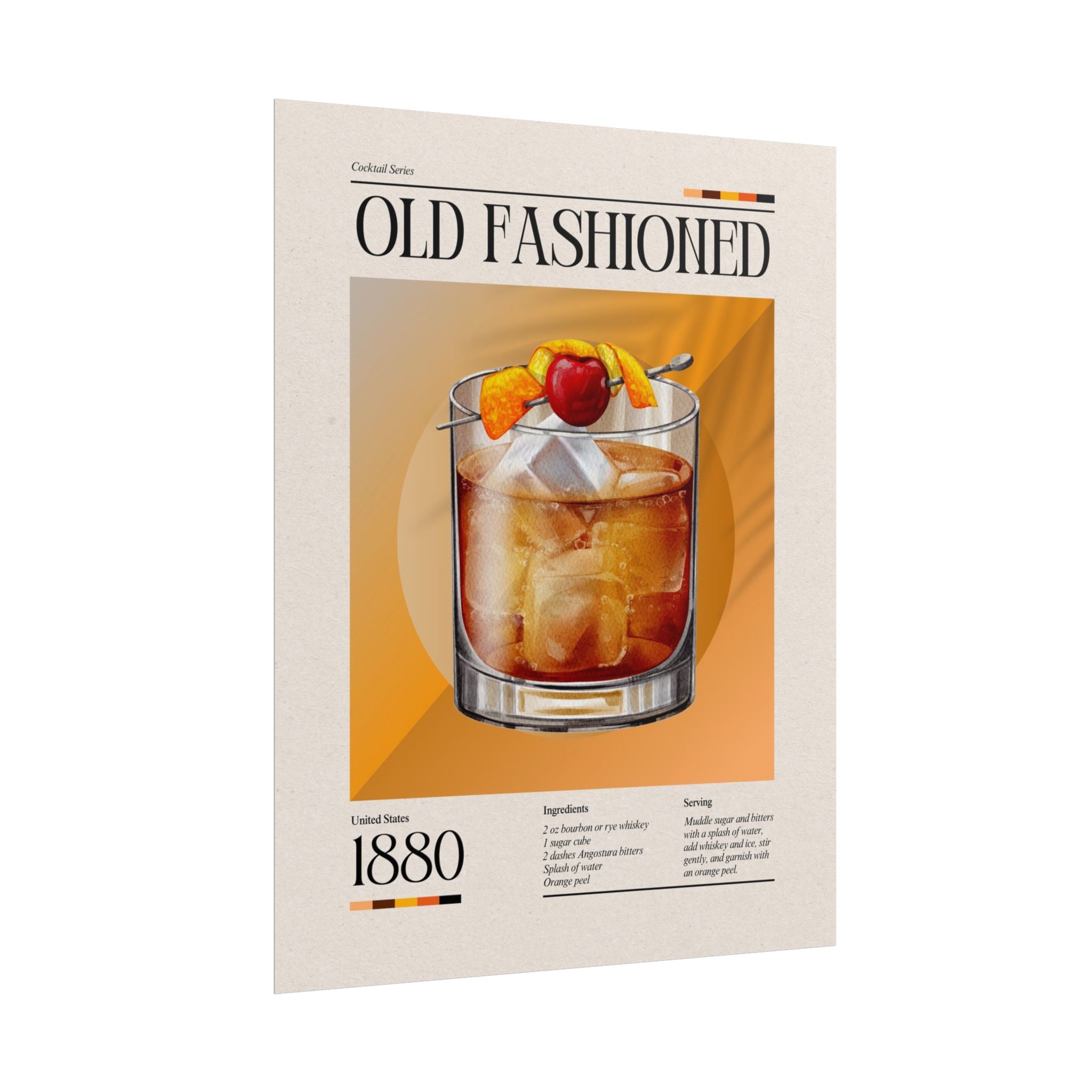 Old Fashioned Cocktail Poster