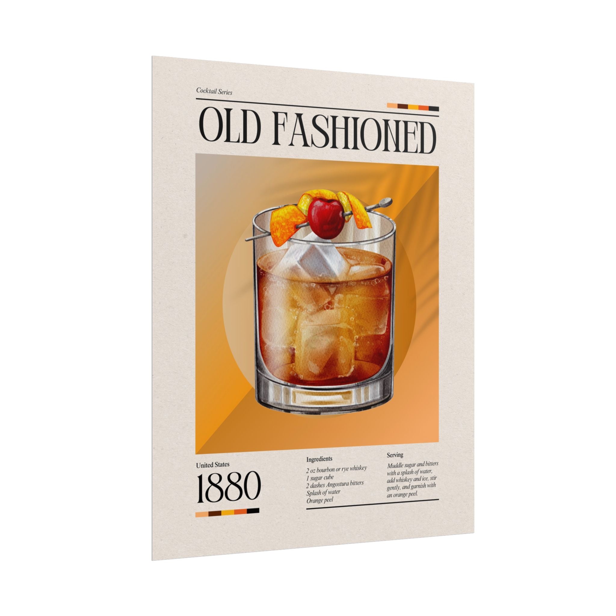 Old Fashioned Cocktail Poster