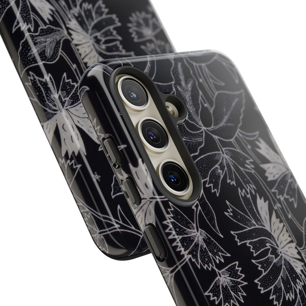 Floral Black Botanical Phone Cover