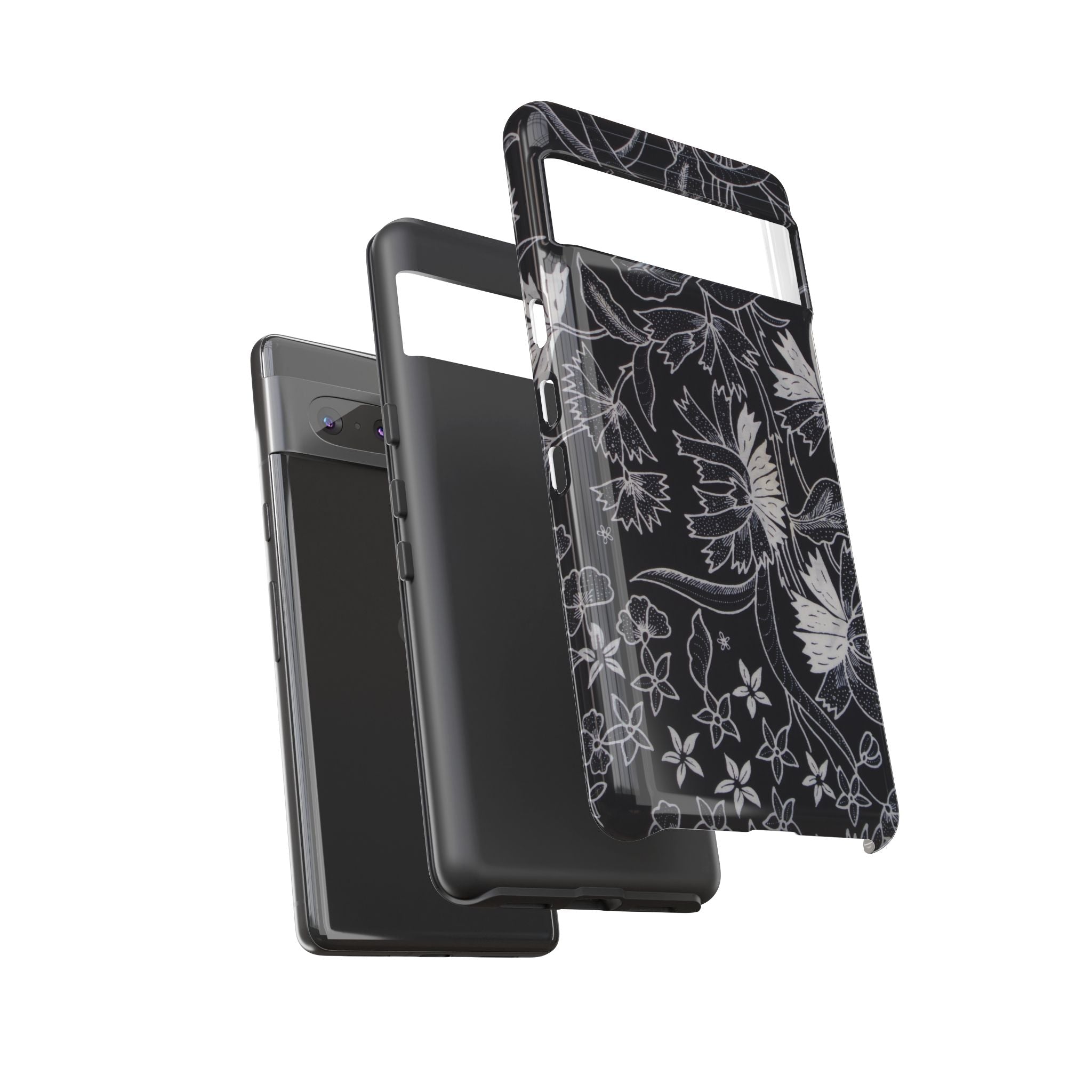 Floral Black Botanical Phone Cover