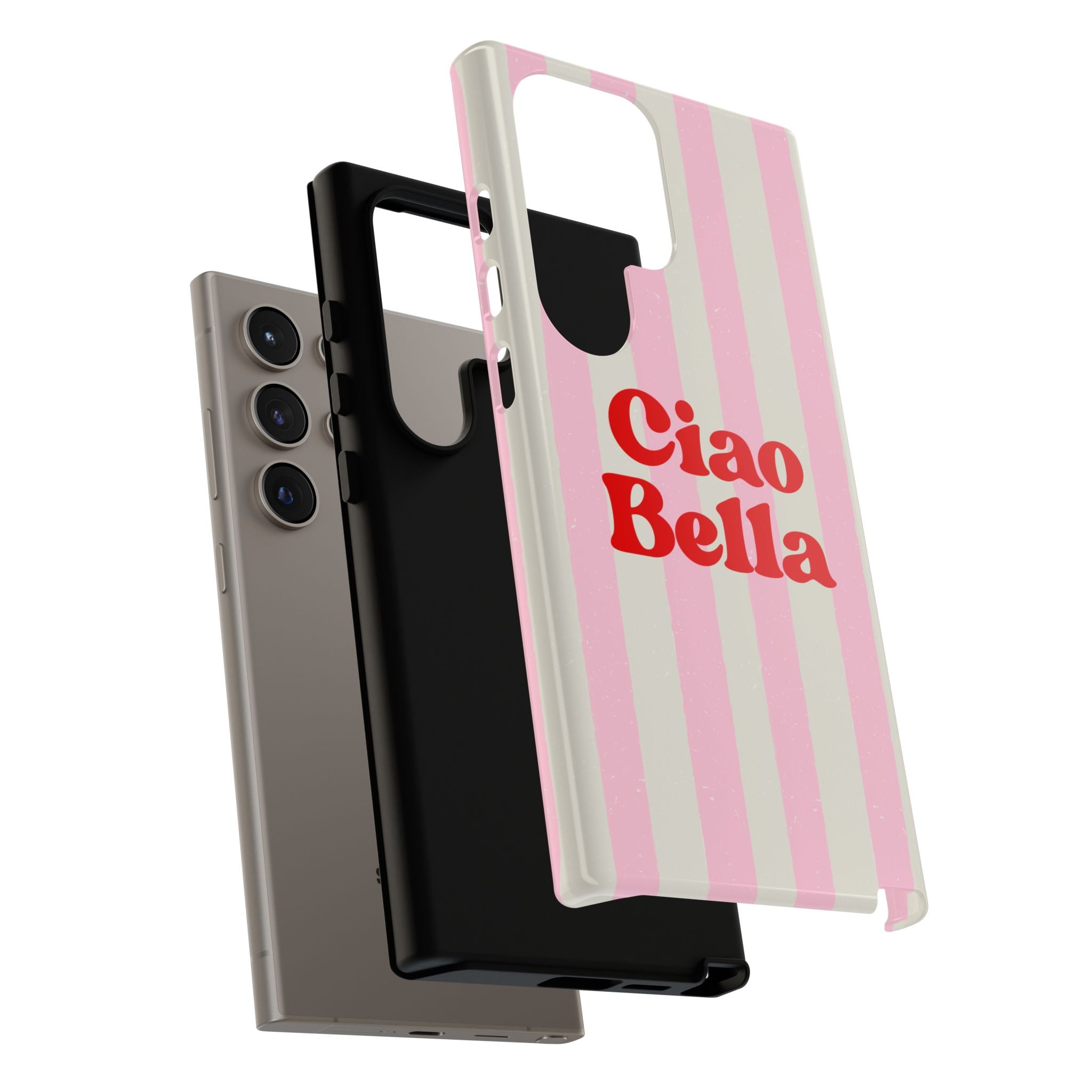 Pink Stripe Ciao Bella Phone Case