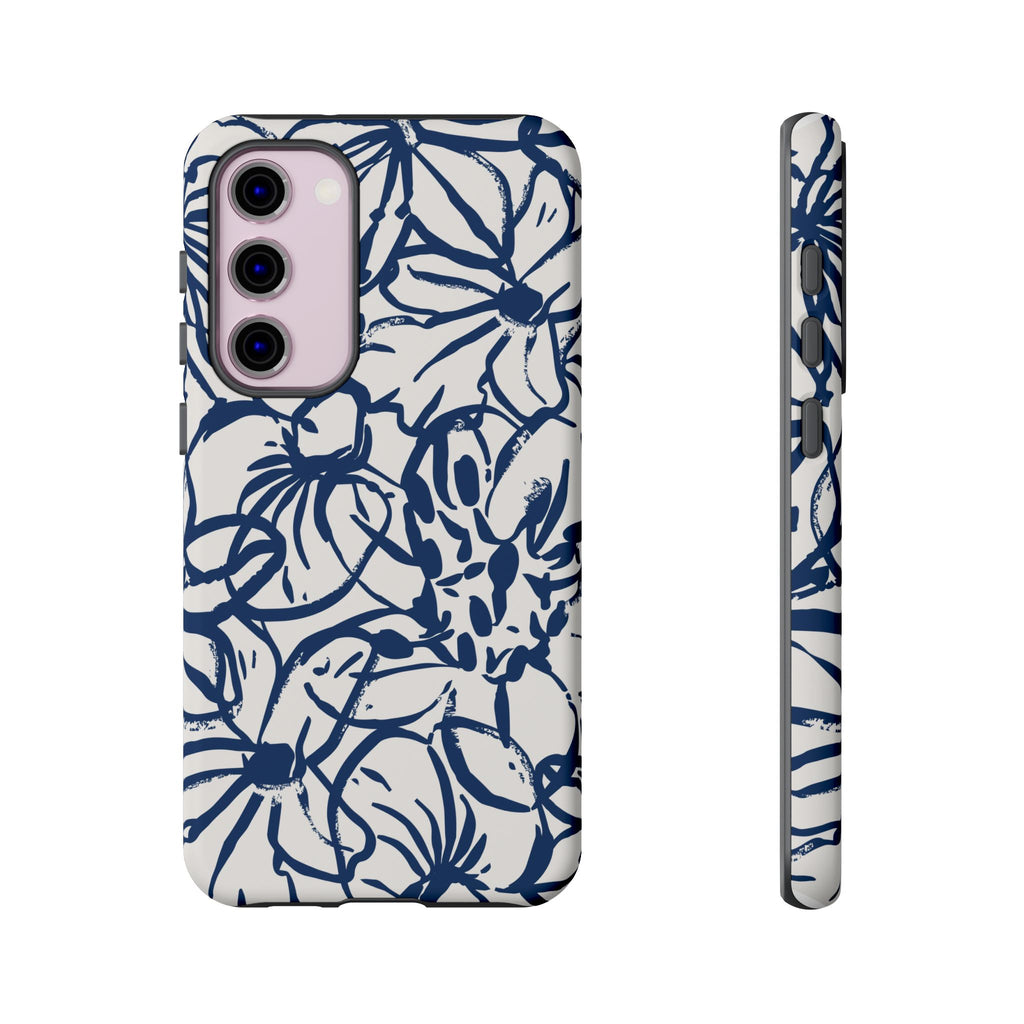 Navy Floral Phone Case