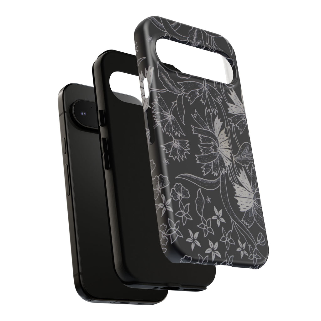 Floral Black Botanical Phone Cover