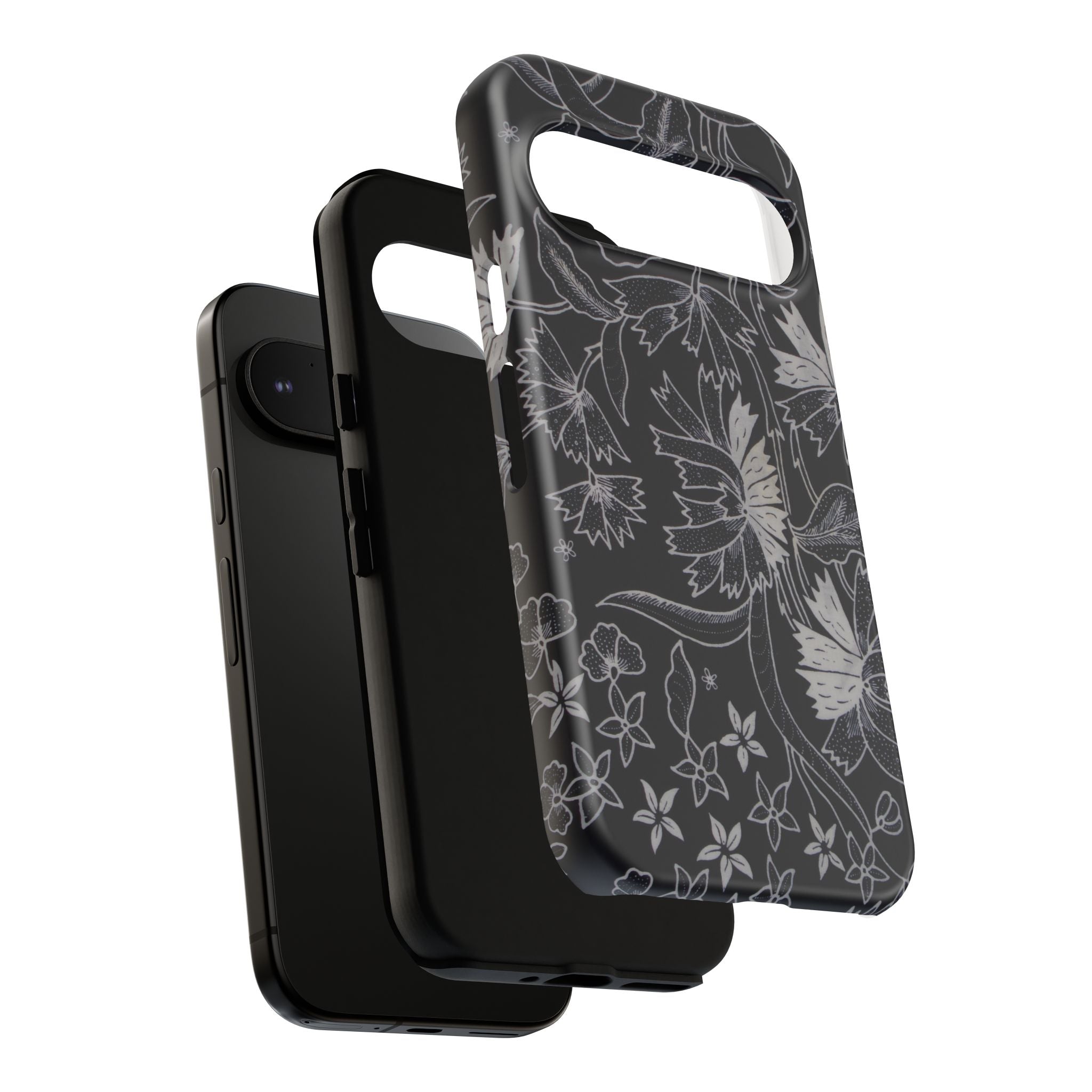 Floral Black Botanical Phone Cover