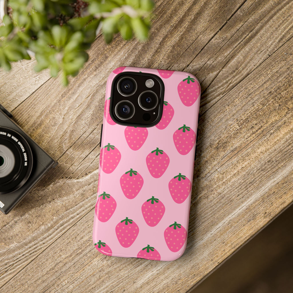 Pink Strawberry Phone Case