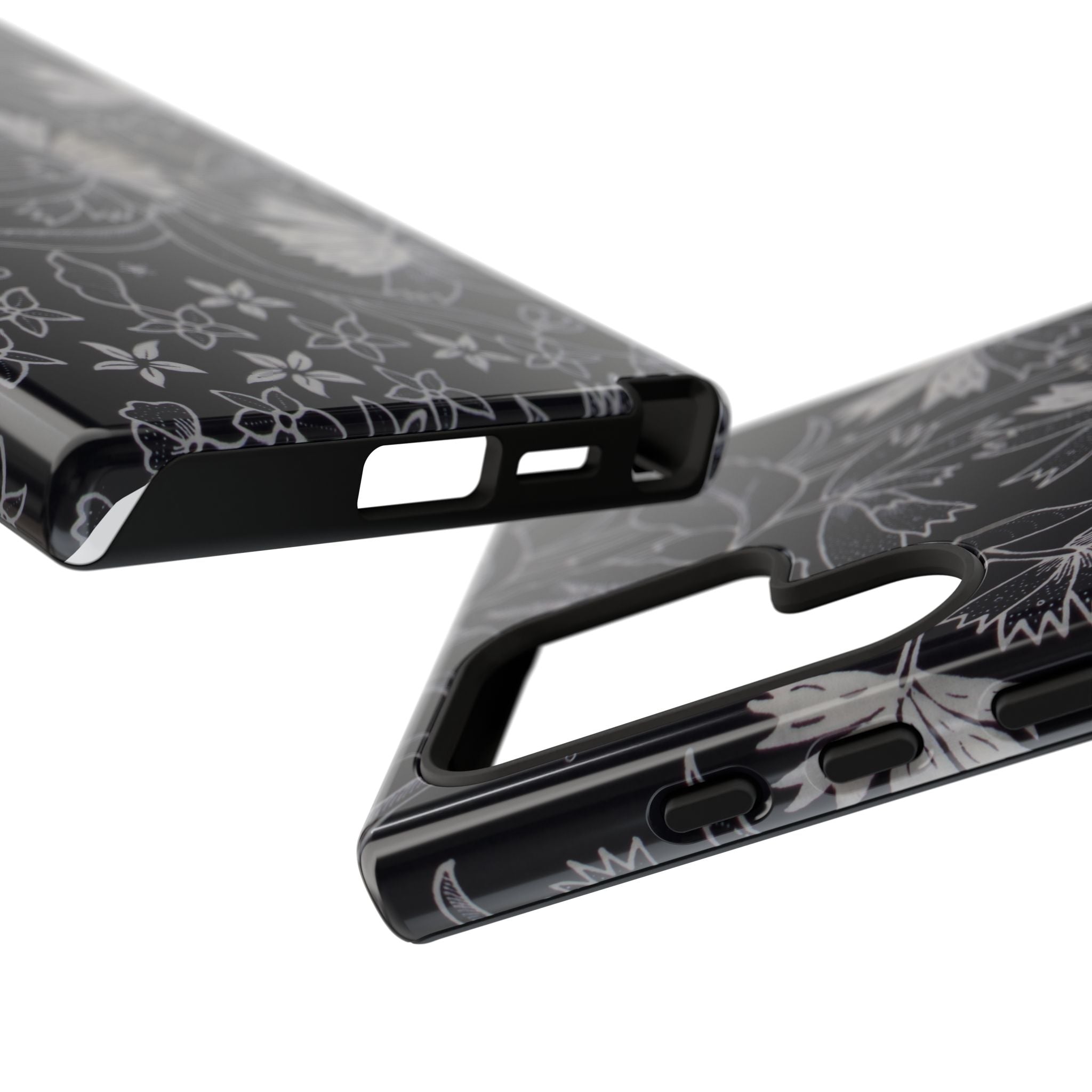 Floral Black Botanical Phone Cover