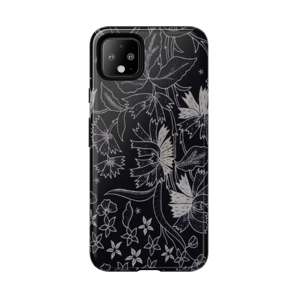Floral Black Botanical Phone Cover