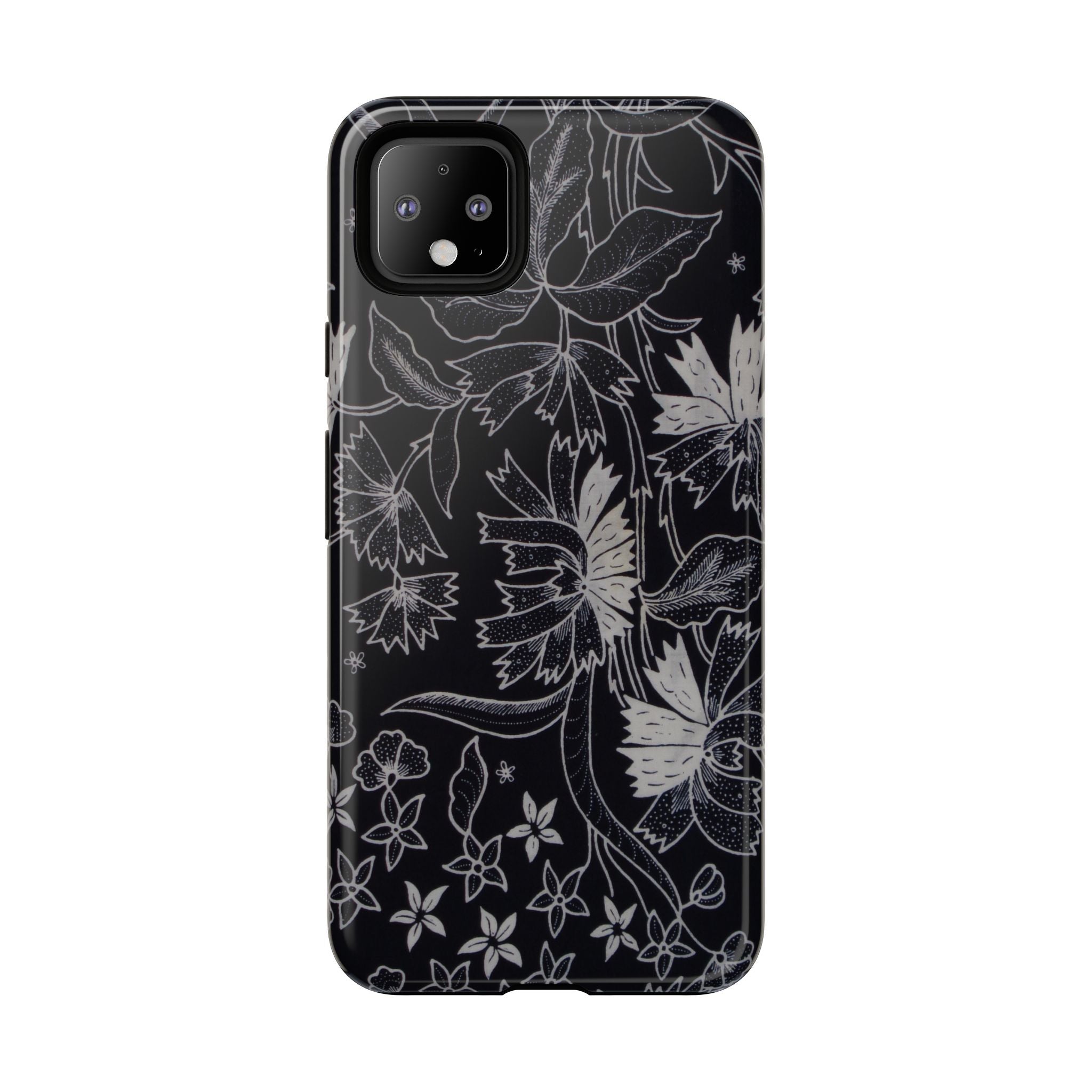 Floral Black Botanical Phone Cover