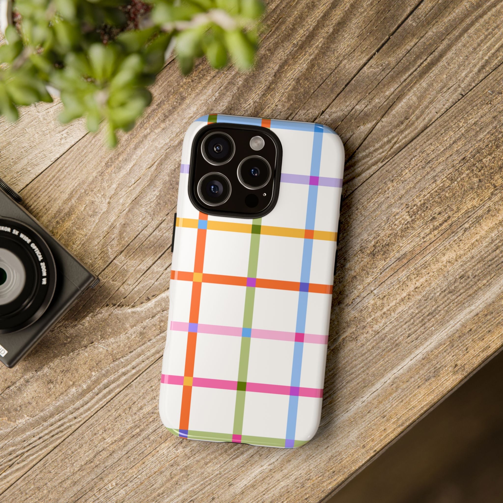 Colorful Plaid Tough Phone Case