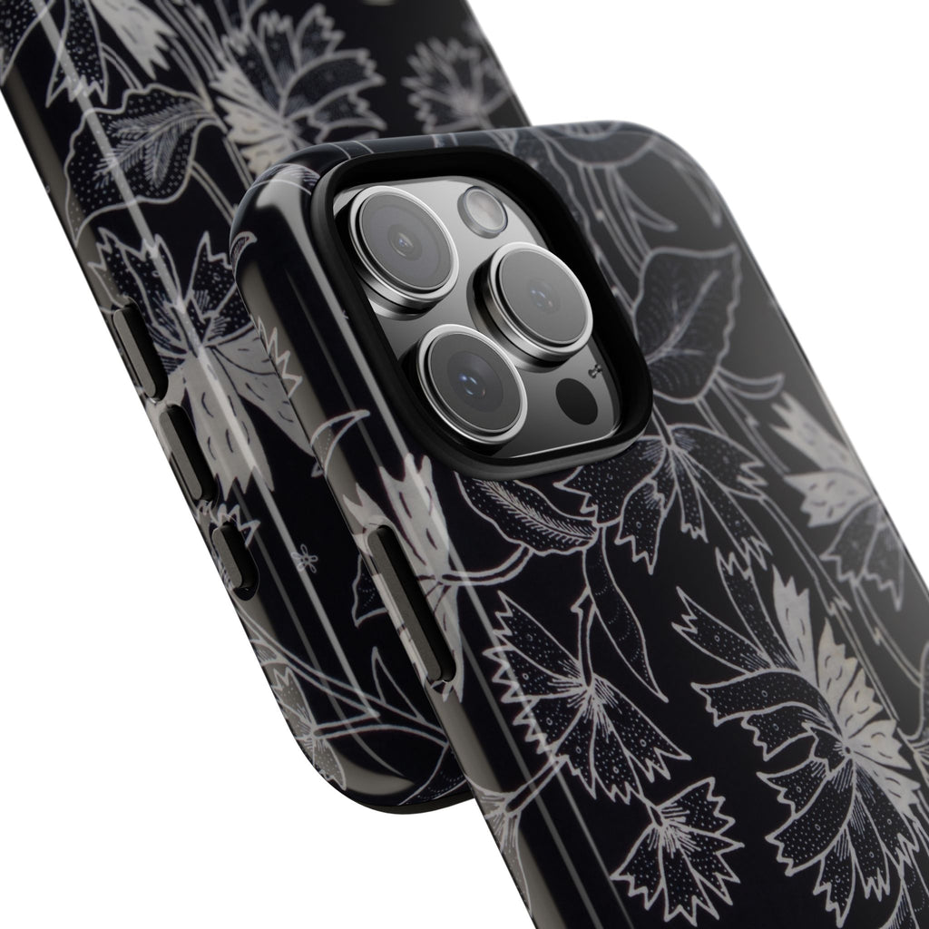 Floral Black Botanical Phone Cover