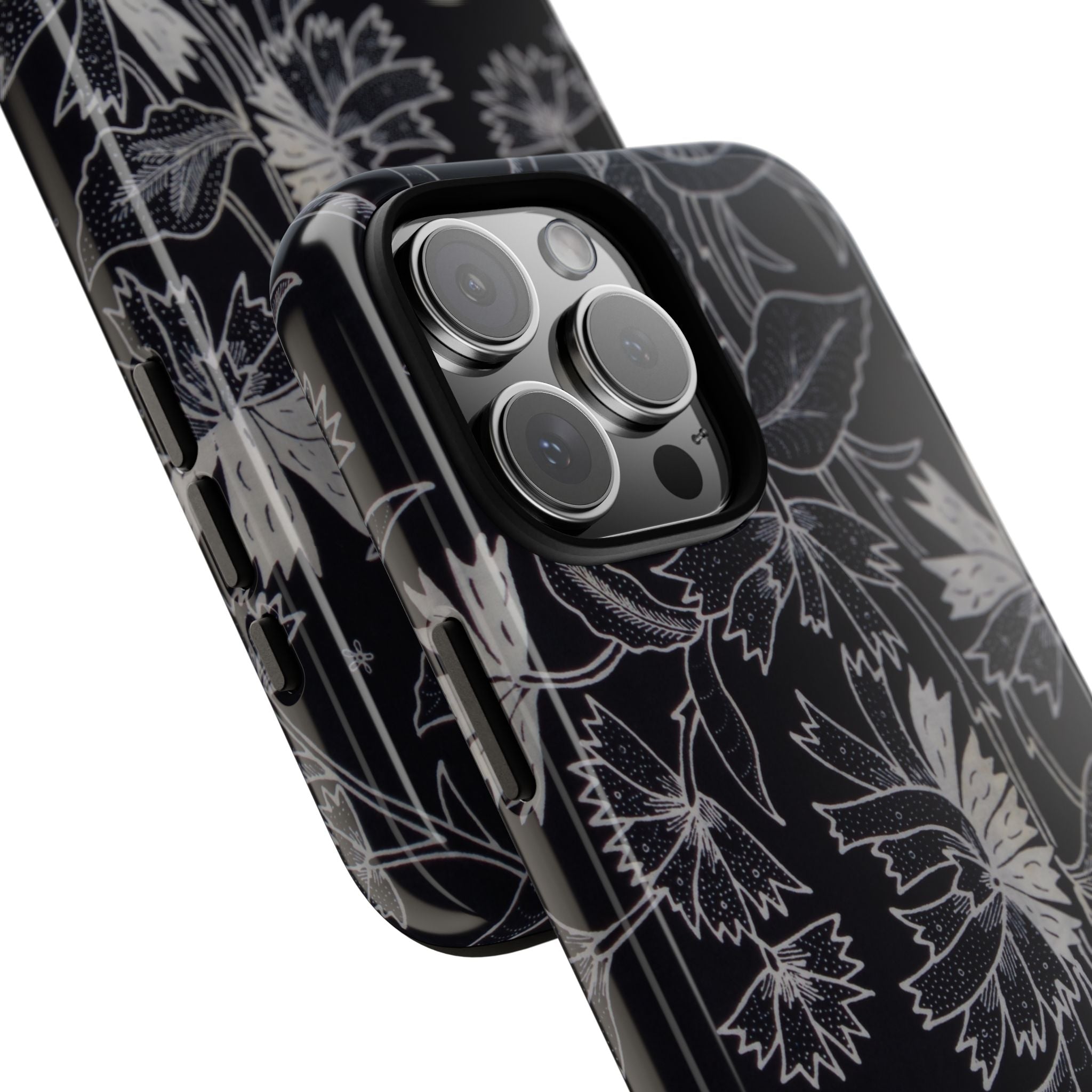 Floral Black Botanical Phone Cover