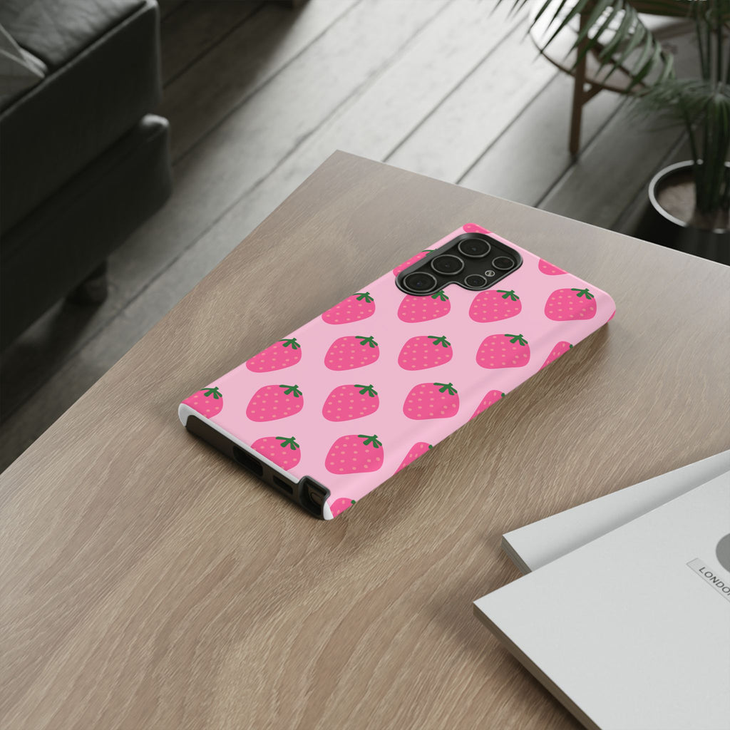 Pink Strawberry Phone Case