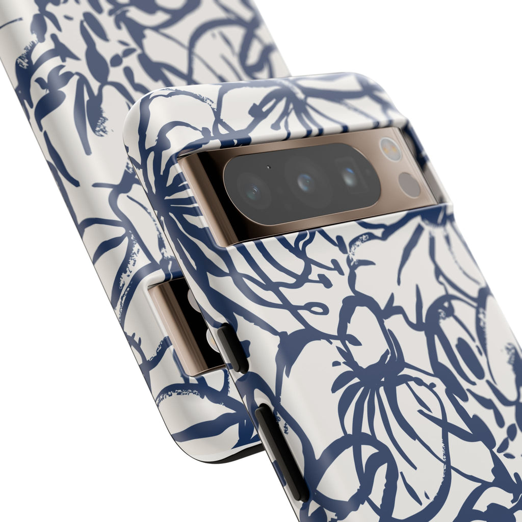 Navy Floral Phone Case