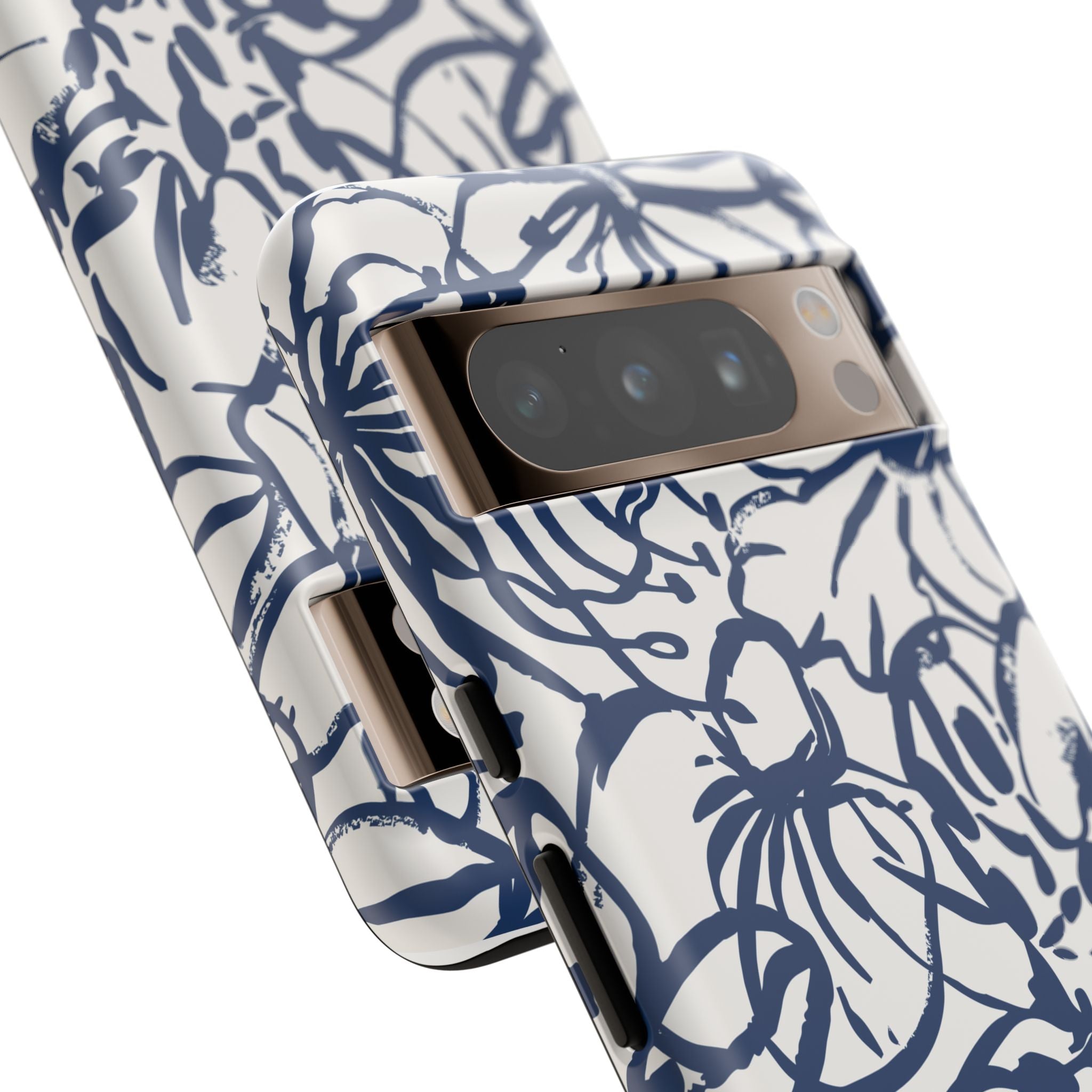 Navy Floral Phone Case