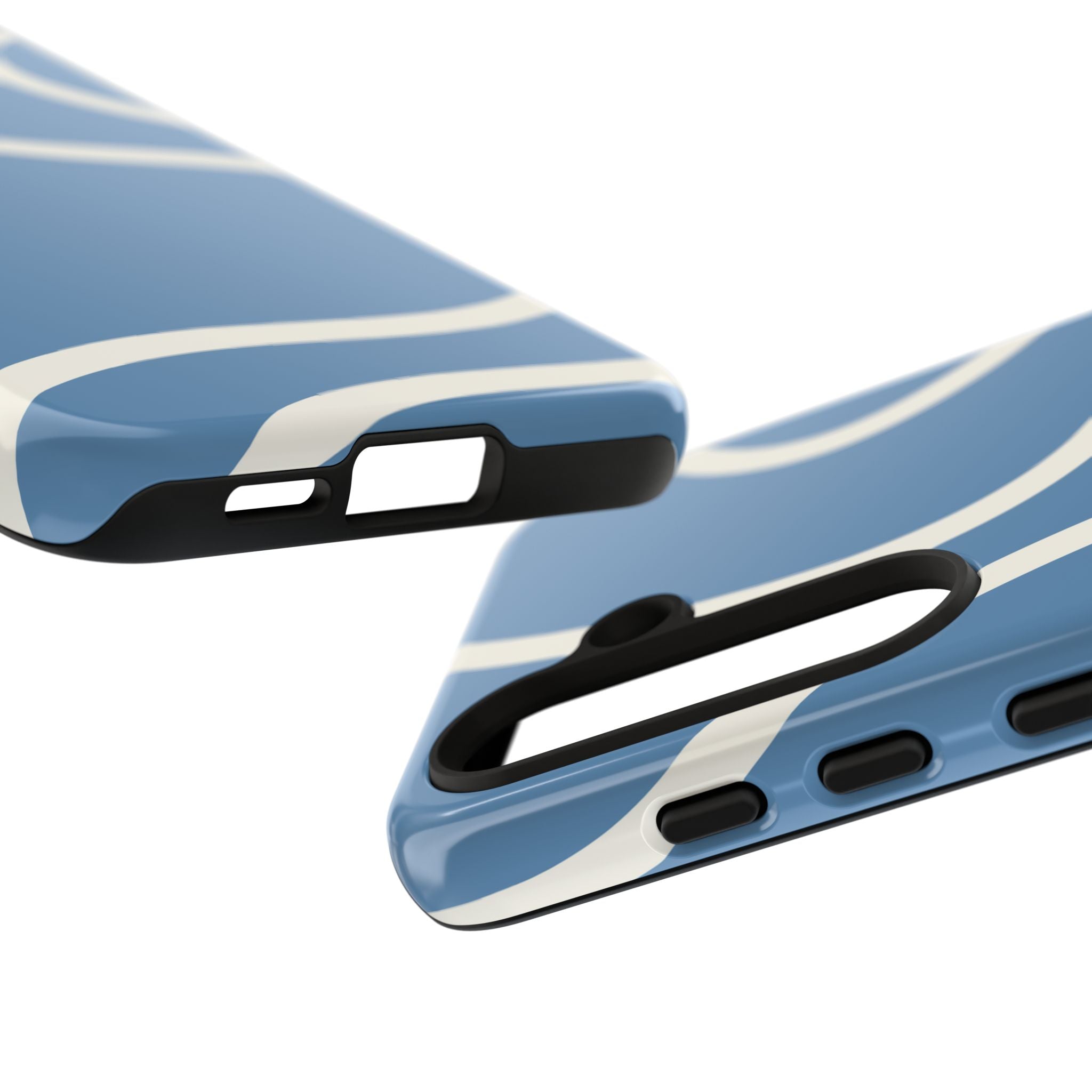 Blue Wavy Abstract Phone Case