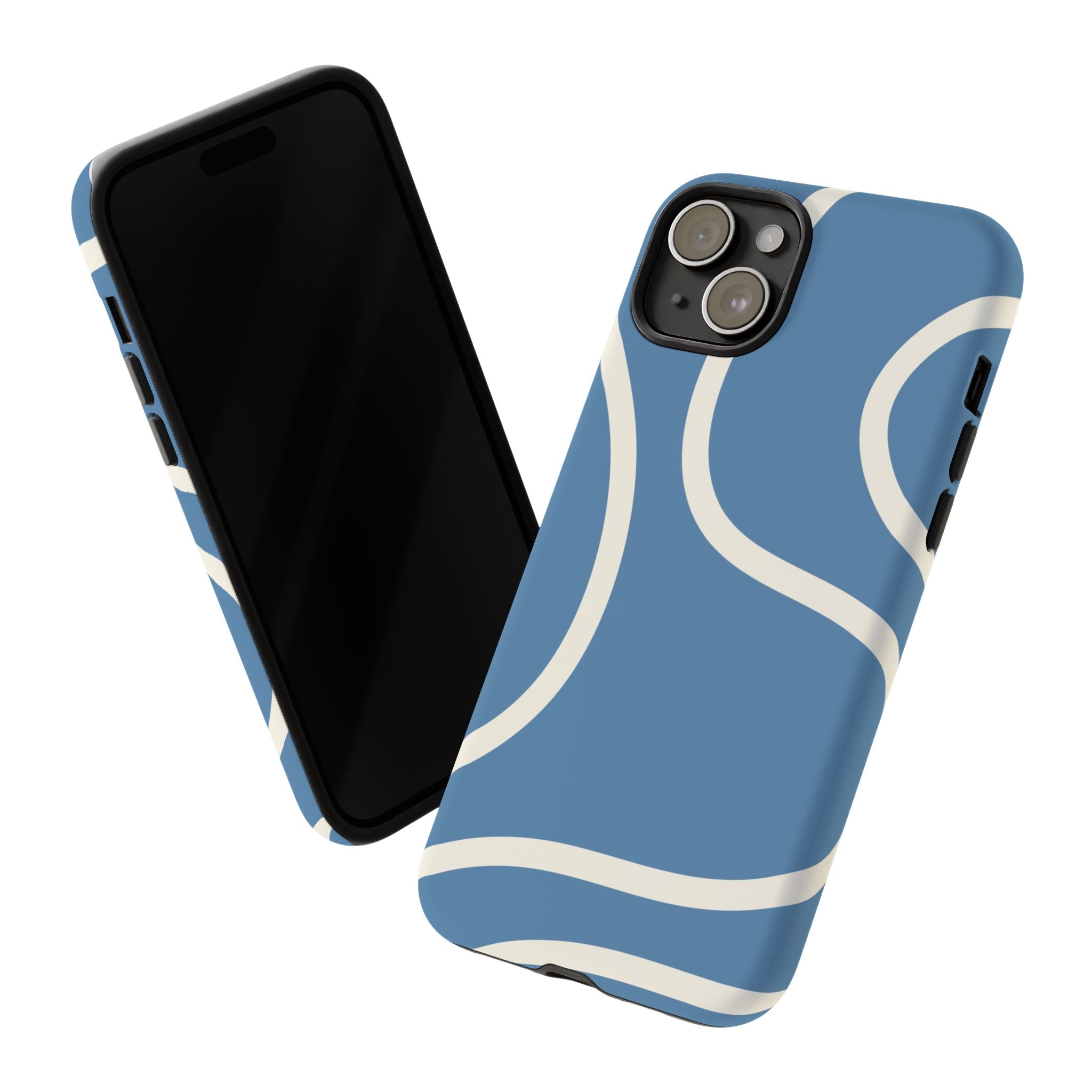 Blue Wavy Abstract Phone Case