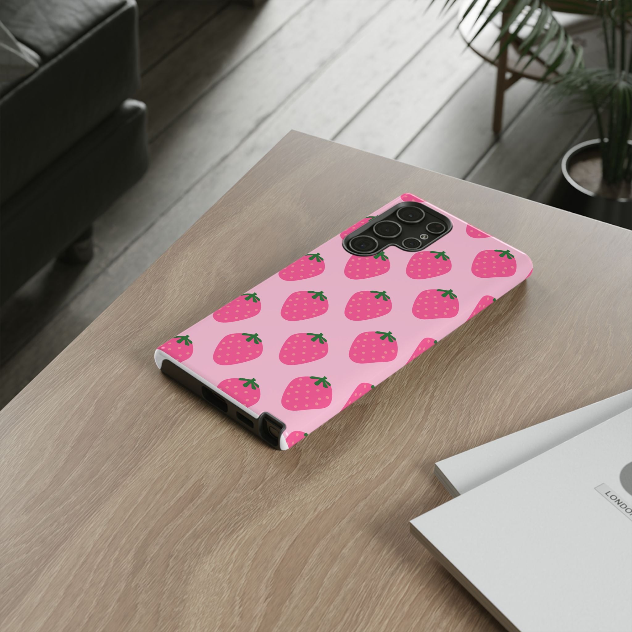 Pink Strawberry Phone Case