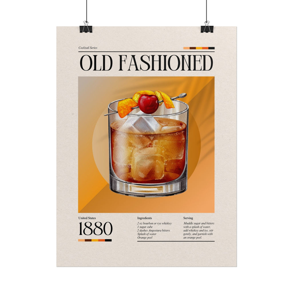Old Fashioned Cocktail Poster