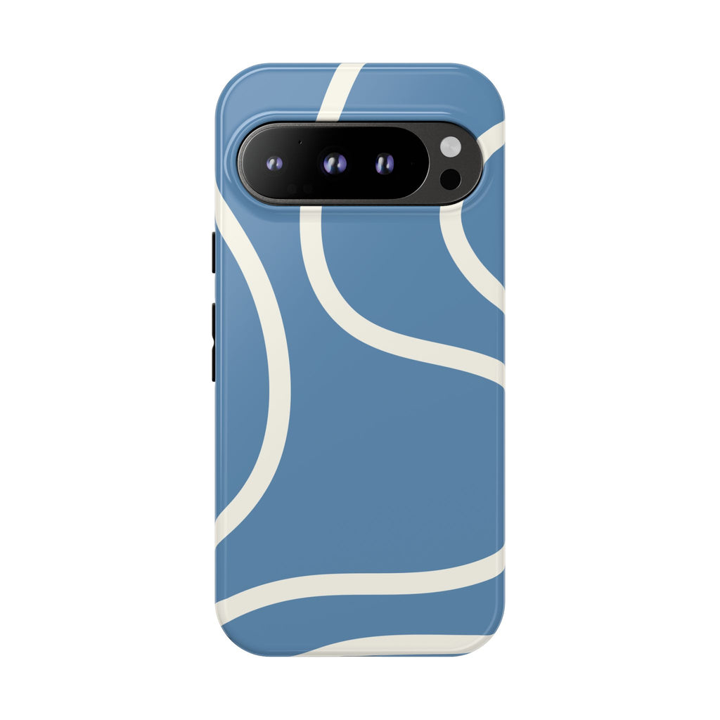 Blue Wavy Abstract Phone Case