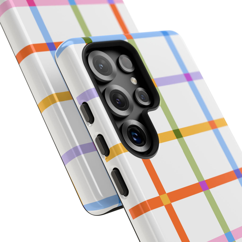 Colorful Plaid Tough Phone Case