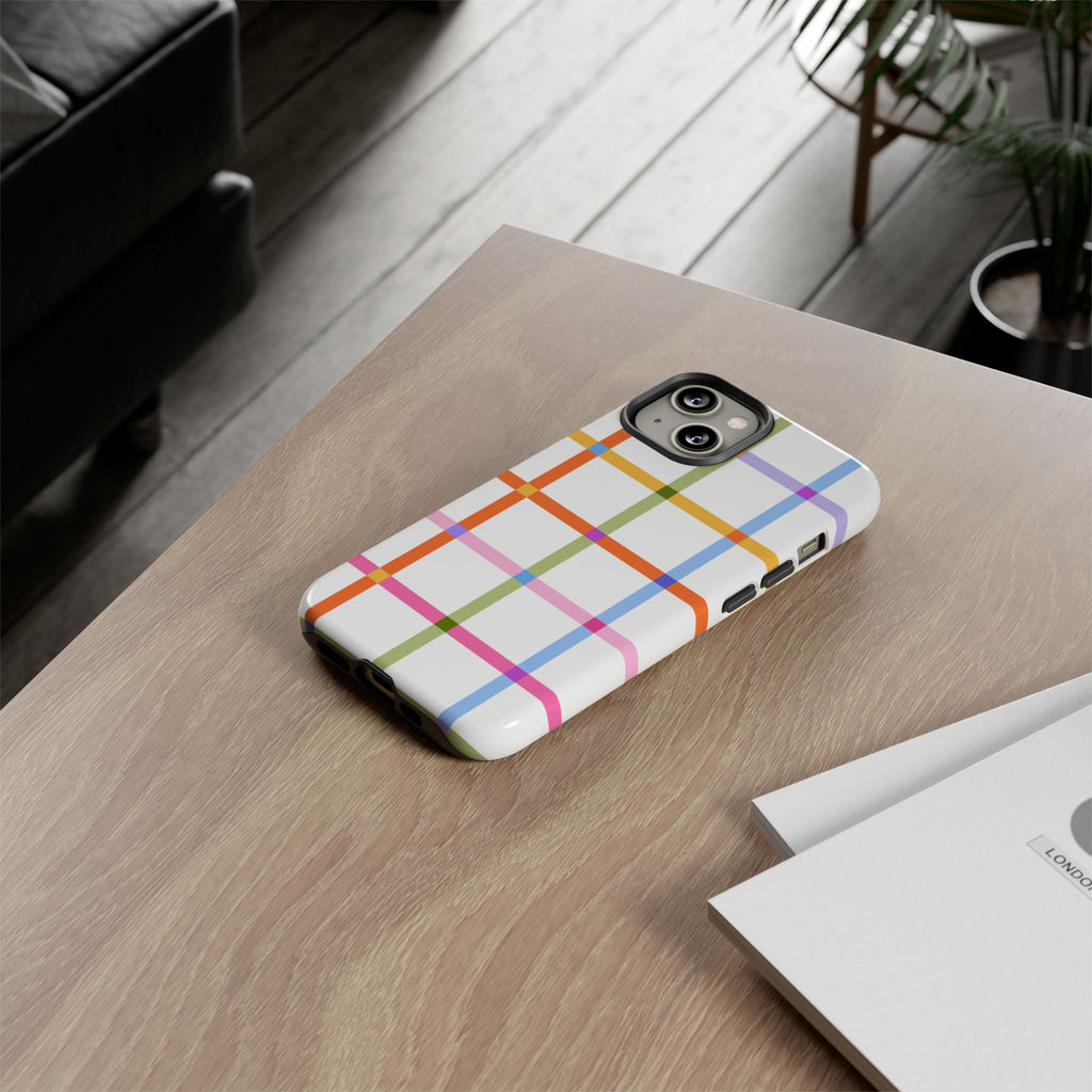 Colorful Plaid Tough Phone Case