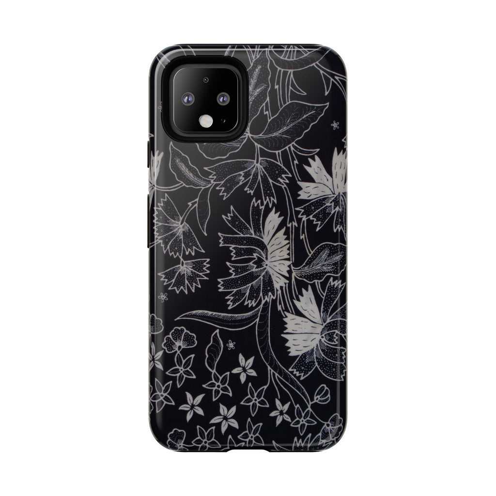 Floral Black Botanical Phone Cover