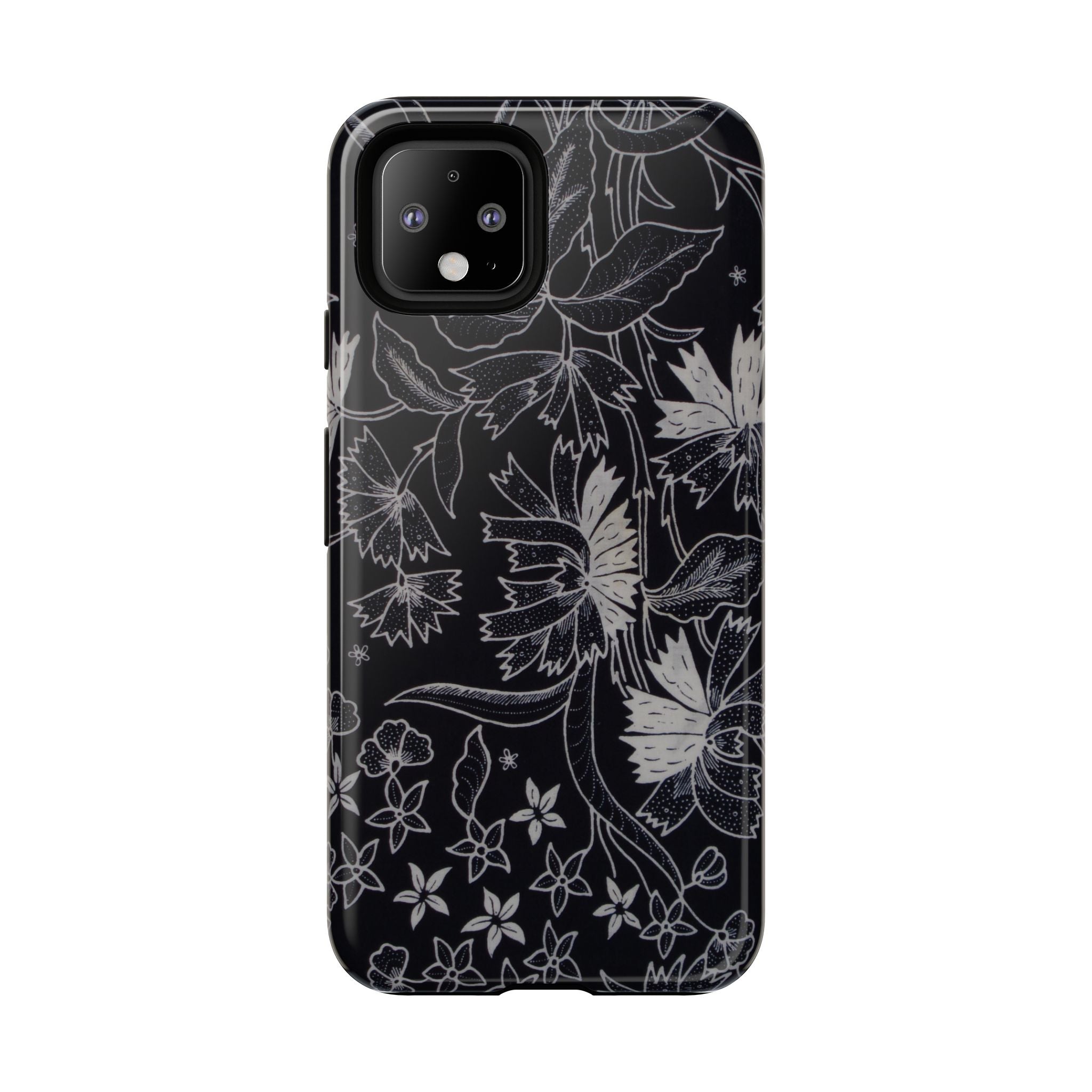 Floral Black Botanical Phone Cover