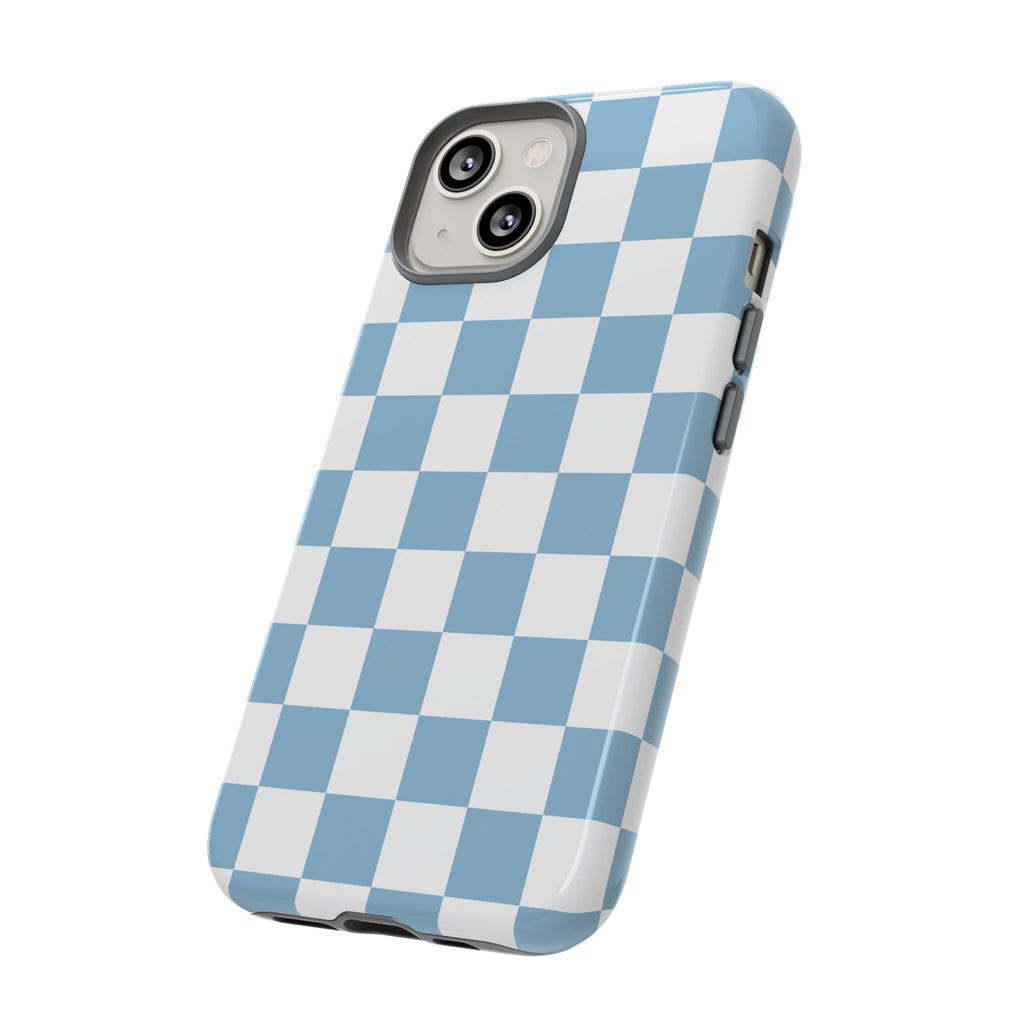 Blue Checkerboard Tough Phone Case