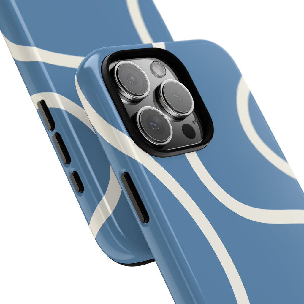Blue Wavy Abstract Phone Case